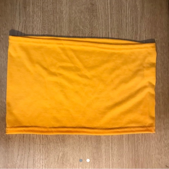Solid Yellow Cropped Tube Top - NEVER WORN - Picture 2 of 2